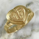  Carved Heart Ring Fifteen Years