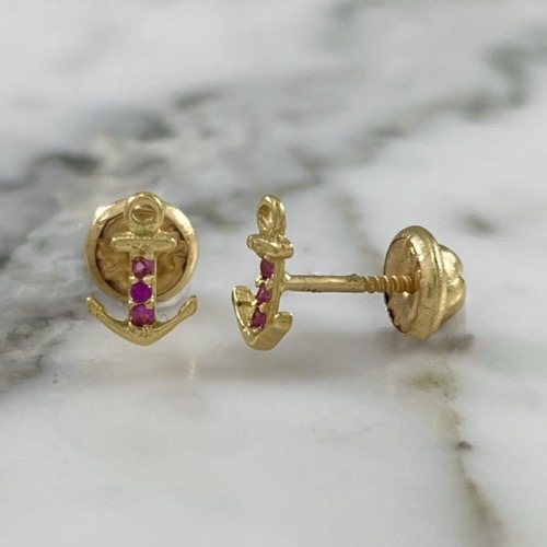 Sparkly Anchor Screw Stud