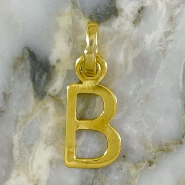 Calibri Ultralight Gold Letter Pendant