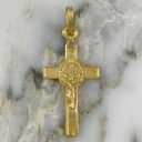 Carved Saint Benedict Cross Pendant