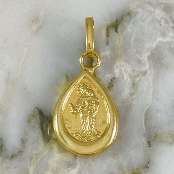 Virgin Mary Help of Christians Drop Pendant