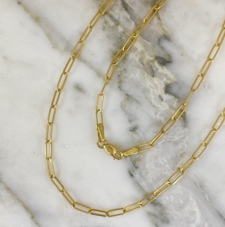 Cadena Paperclip 2MM 45Cm