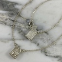 Escapulario Aros Sagrado Corazon y Virgen del Carmen Doble