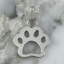 Silver Dog Footprint Pendant