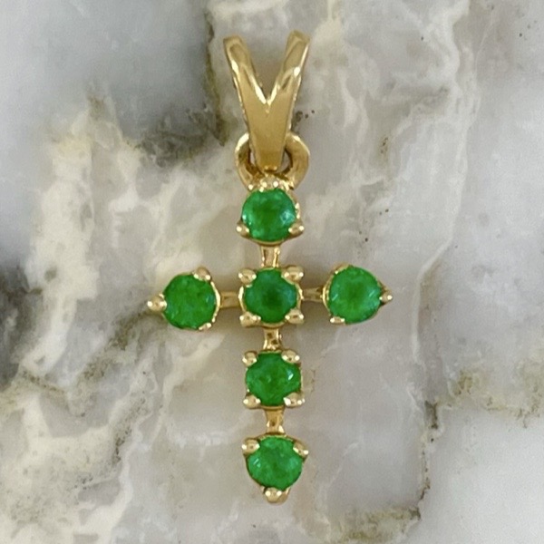 Emerald Cross Pendant