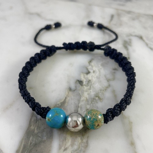 Turquoise Jasper Bracelet 8MMx1 3MMx2