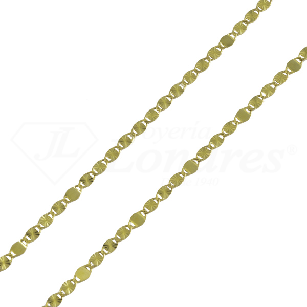 Cadena Plana Estrellada 45 Cm