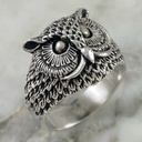 Silver Owl Ring