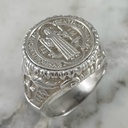 Silver Saint Benedict Ring