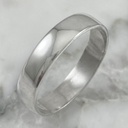 Argolla de Plata Lisa Media Caña 4MM