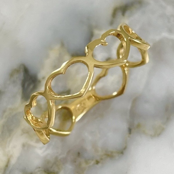  Heart Chain Ring