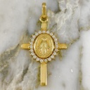 Miraculous Virgin Cross Pendant