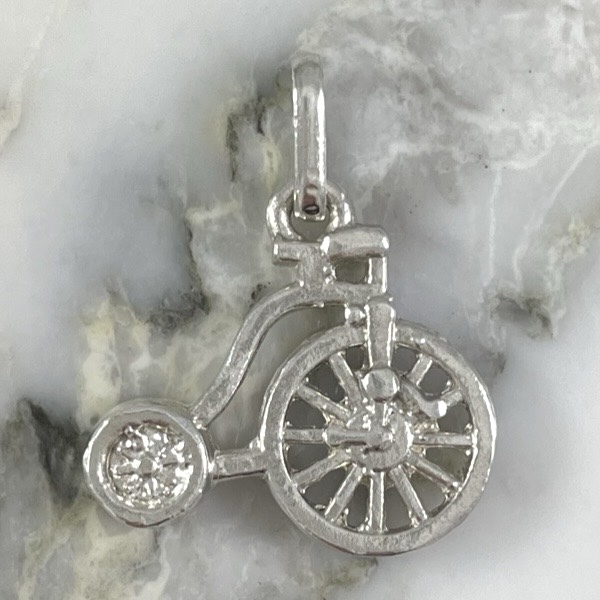 Silver Bicycle Pendant