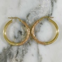 Smooth Melcocha Hoop Earring