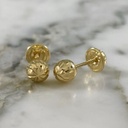 5MM Diamond-Cut Daisy Screw-Back Stud