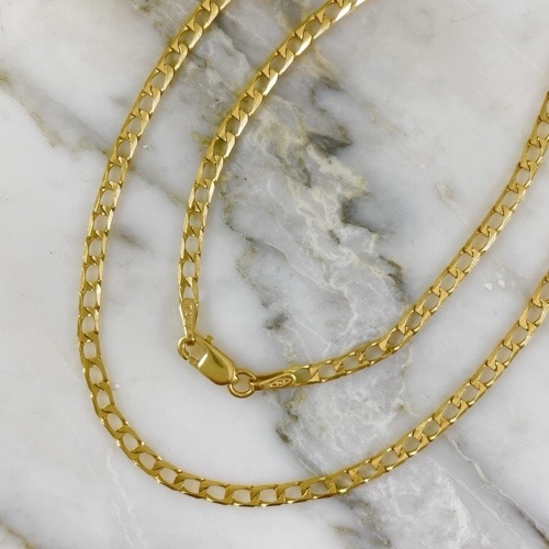  Hammered Cuban Chain 2MM 50 CM