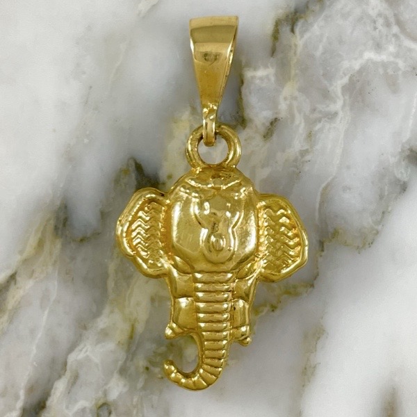 Solid Indian Elephant Pendant