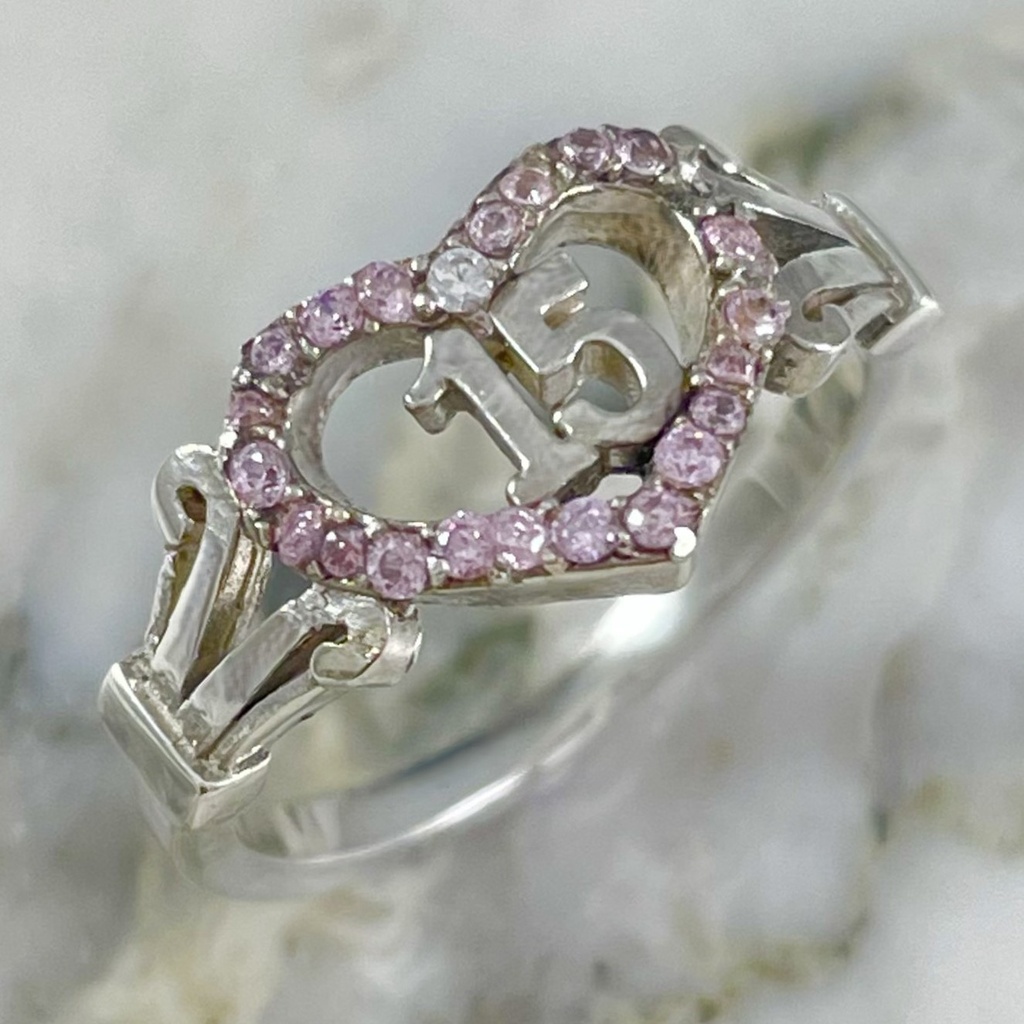  Quinceanero Heart Ring