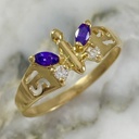 Anillo Quinceañera Crystal Butterfly