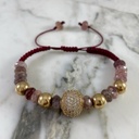 Manilla Esfera Glow Lepidocrocita Rosa 8MMx4