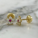 Quinn Flower Screw Stud