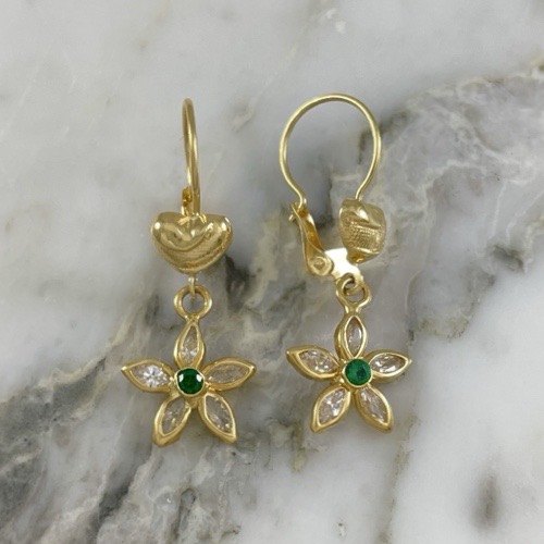 Aretes Cuore Blomst