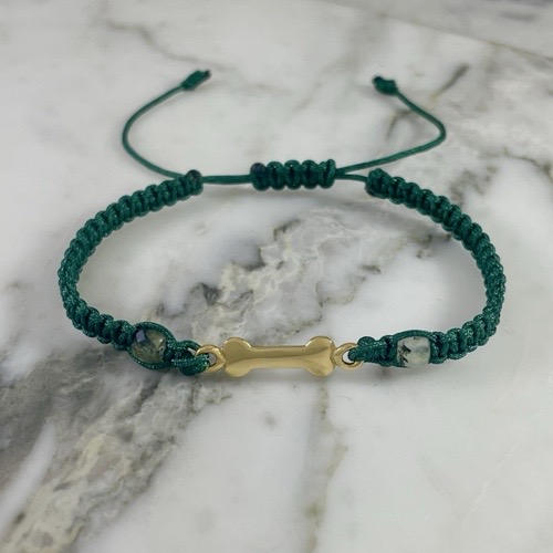 Prehnite Bone Bracelet
