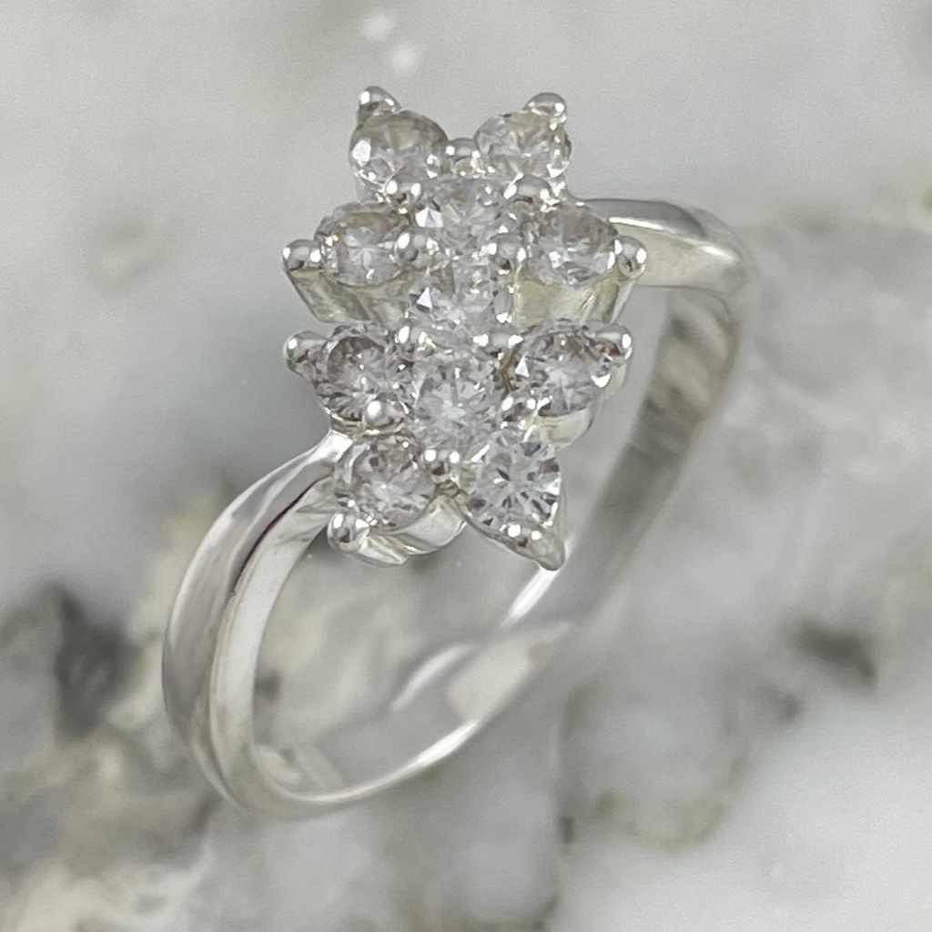 Anillo Plata Duo Floral