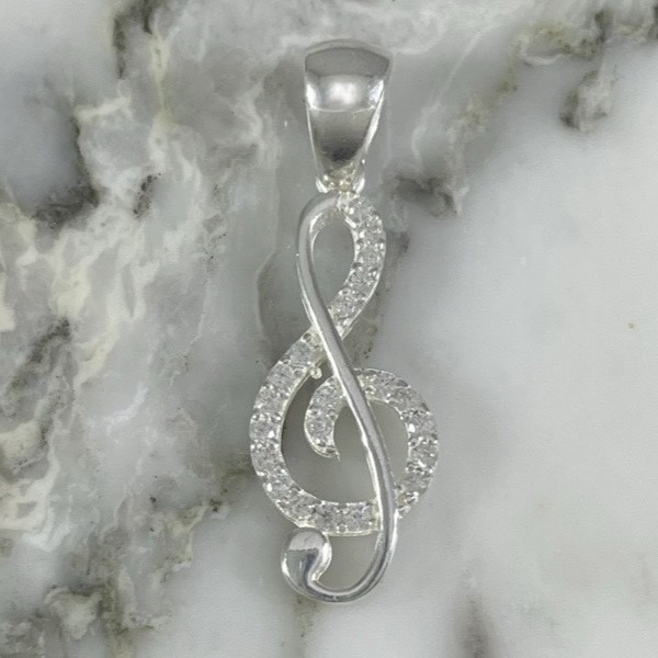 Shiny Musical Note Pendant