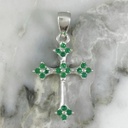 Shiny Clover Cross Pendant