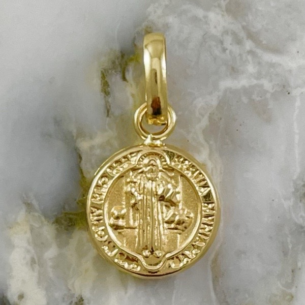 Carved Saint Benedict Pendant