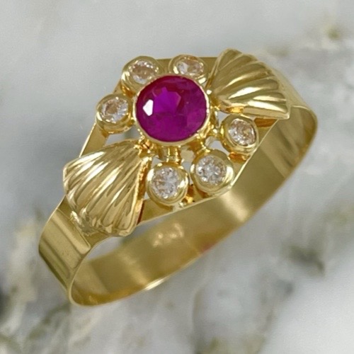 Anillo Circular Flower Shell