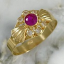 Circular Flower Shell Ring