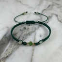 Radiant Clover Square Prehnite Bracelet