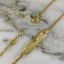 Hammered Cuban Link Baby Bracelet 1MM