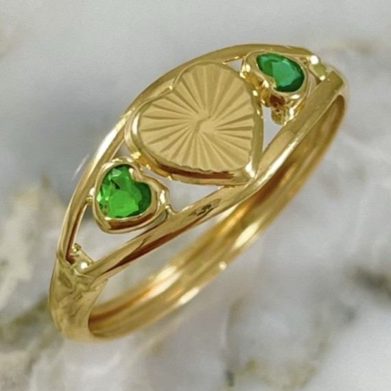 Diamond-Cut Cuore Ring