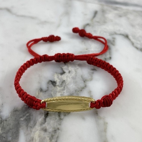 Engraved Oval Plate Baby Bracelet