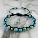 Encapsulated Turquoise Bead Bracelet 5MMx2