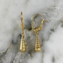 Small Smooth and Matte Teardrop Earring