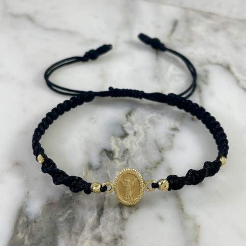 Diamond-Cut Twisted Divine Child Bracelet 3MMx4