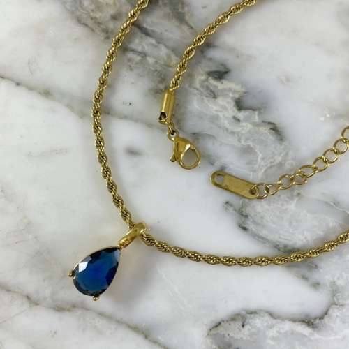 Cadena Lazo Gota Radiante 40 Cm