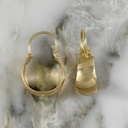 Large Concave Matte and Polished Hoop Earring