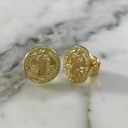 Flat Threaded Stud Earring of Saint Benedict