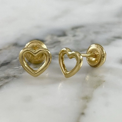 Topo Rosca Silueta Corazon Fino