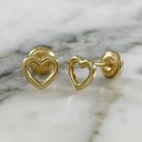 Topo Rosca Silueta Corazon Fino