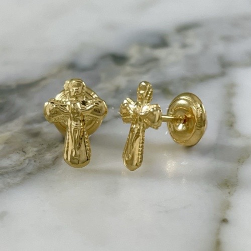 Light Twisted Maltese Cross Screw-back Stud