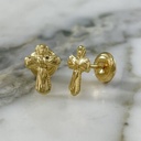 Light Twisted Maltese Cross Screw-back Stud