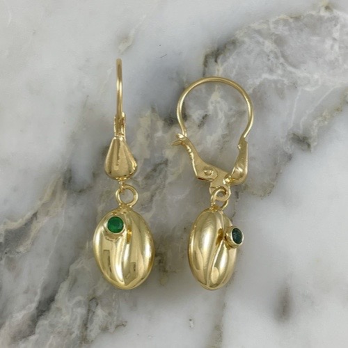 Coffee Bean Drop Earring