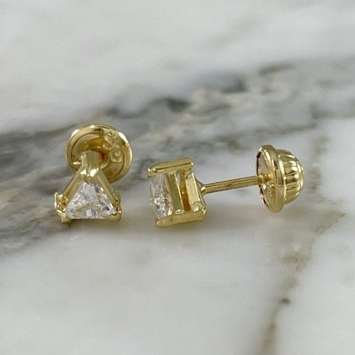 Triangle Screw-Back Stud Earrings