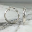 Elegant Twisted Half-Round Hoop Earring
